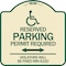 Signmission Connecticut Reserved Parking Permit Required Violators Fined Min $150 Alum, 18" x 18", TG-1818-24659 A-DES-TG-1818-24659 - alternate 1